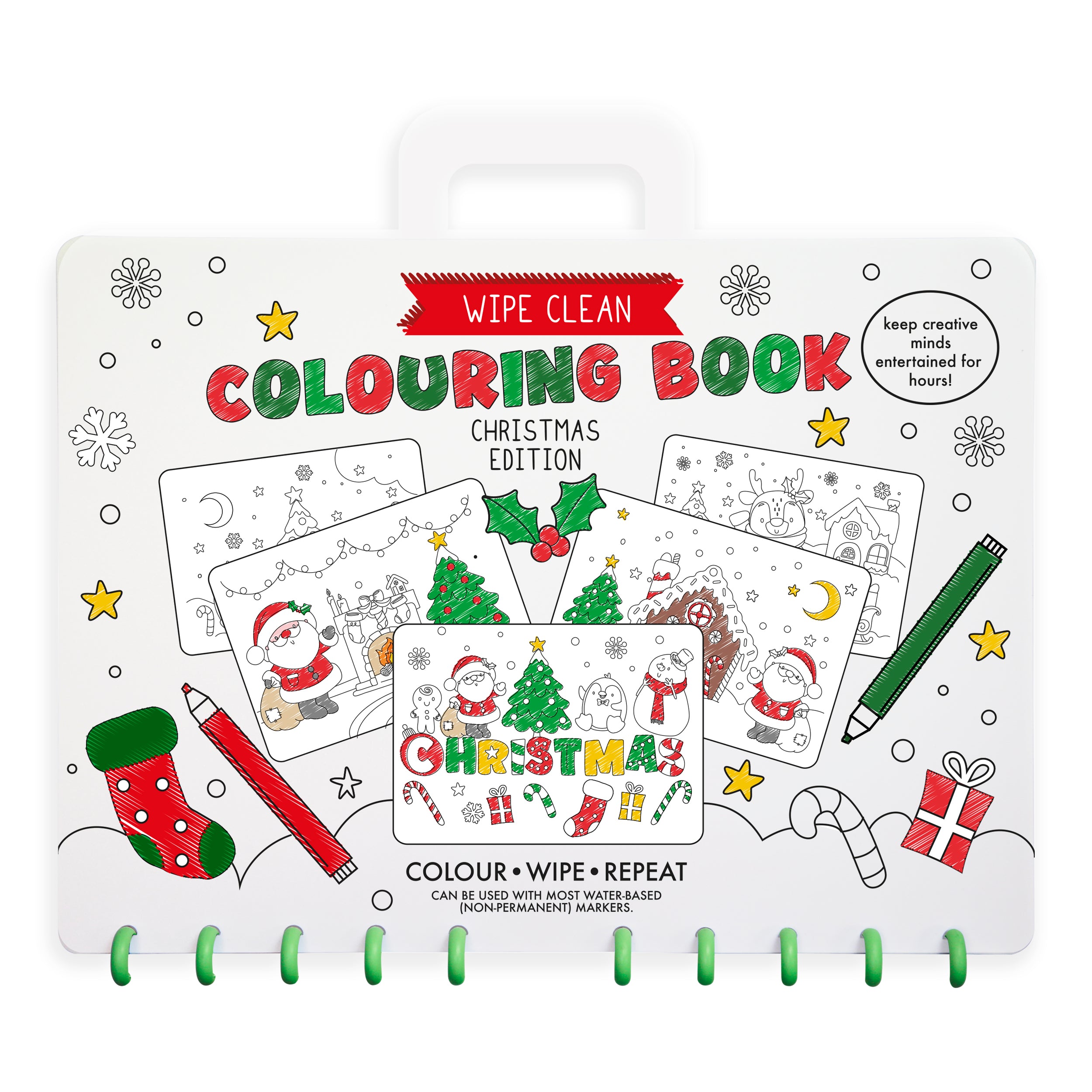 Christmas Wipe Clean Colouring Book