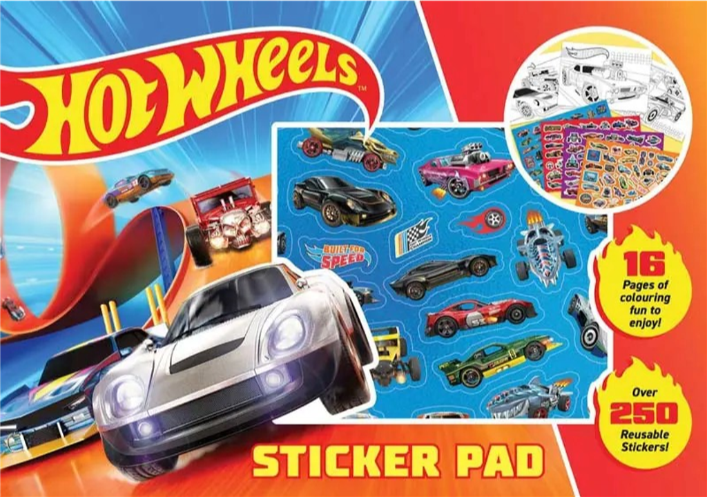 Sticker Pad Hot Wheels