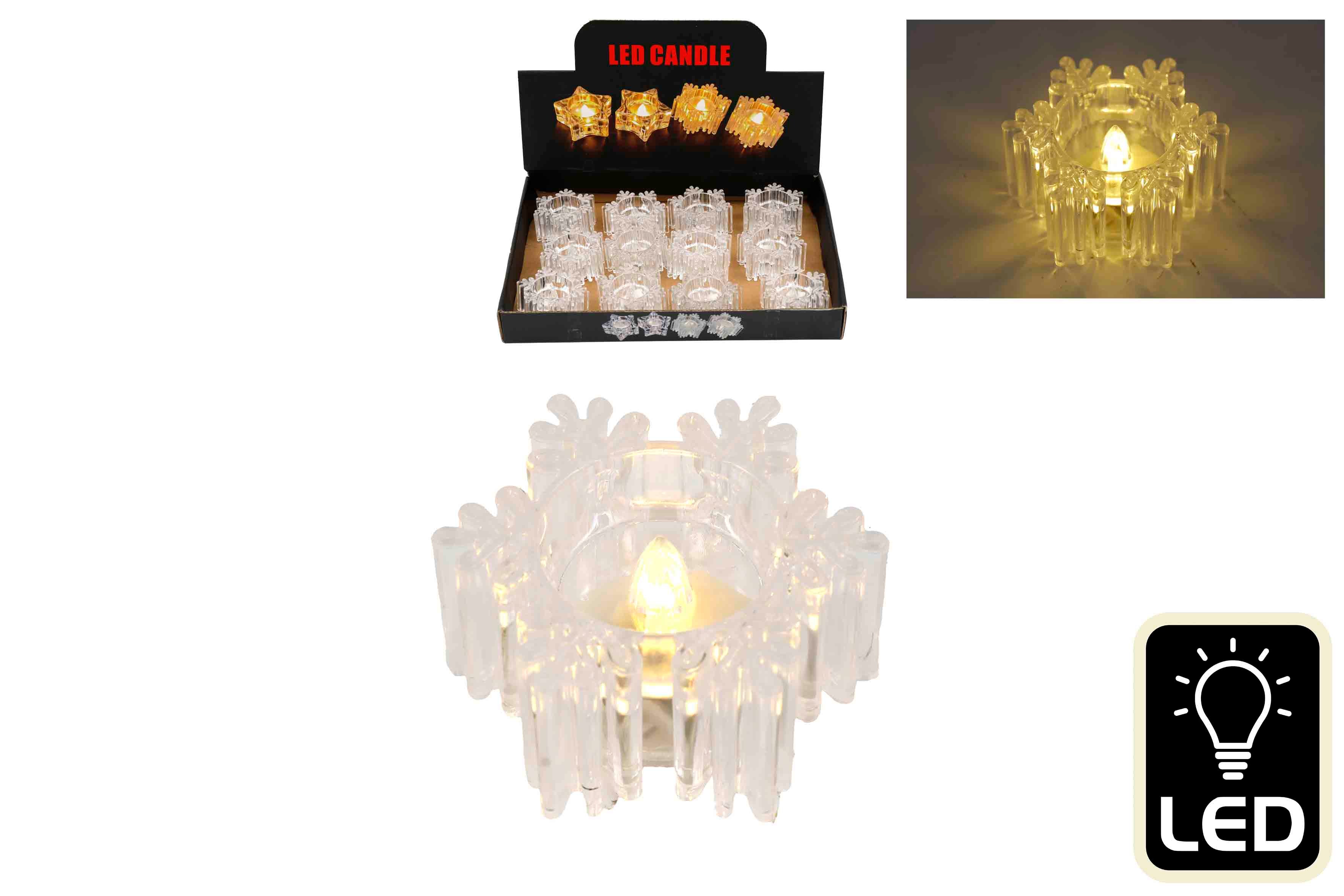 LED Light Snowflake 7cm