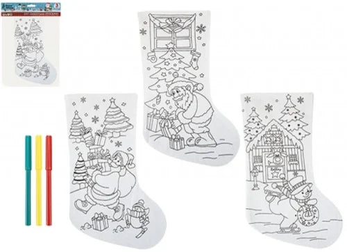 Colour Your Own Christmas Stocking 12pk