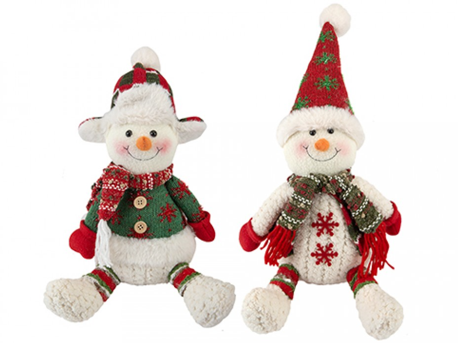 Sitting Snowman (Design May Vary)