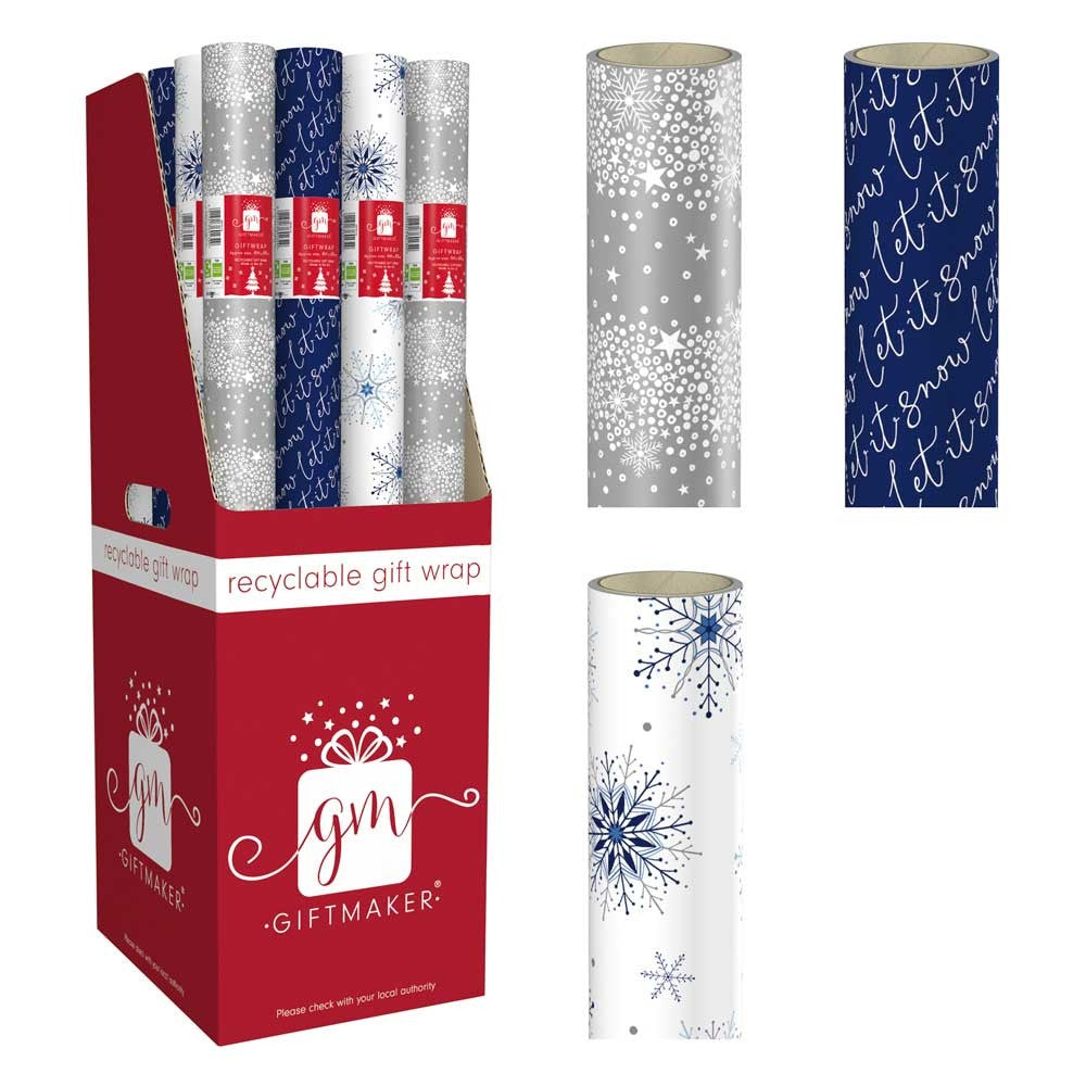 Christmas Rollwrap Midnight Blue 4M 50pk