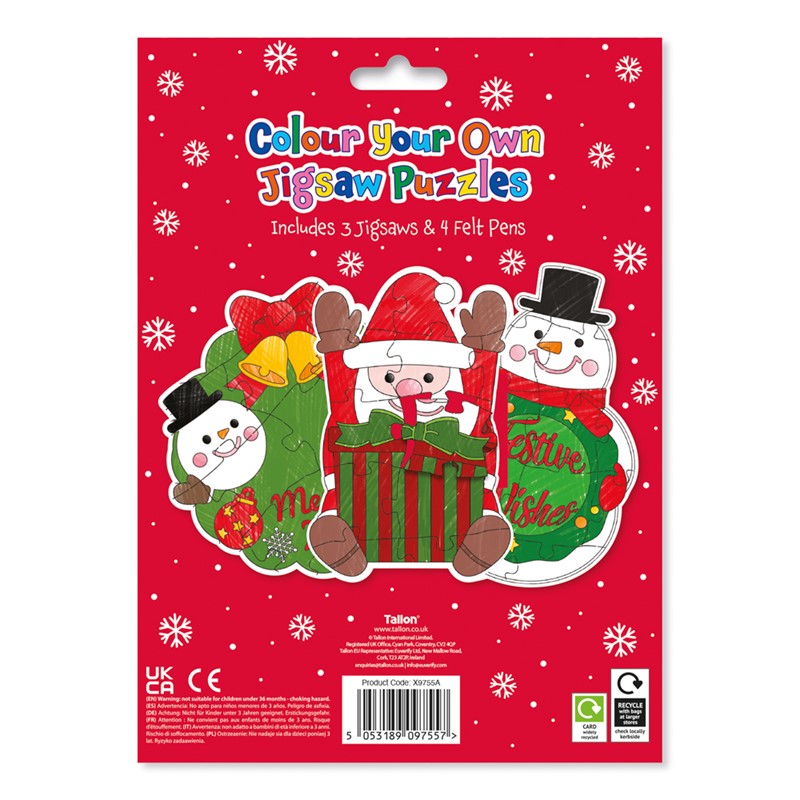 Colour Your Own Christmas Jigsaw