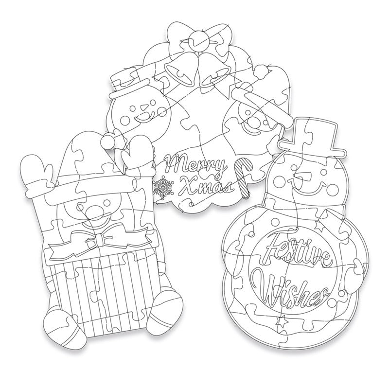 Colour Your Own Christmas Jigsaw