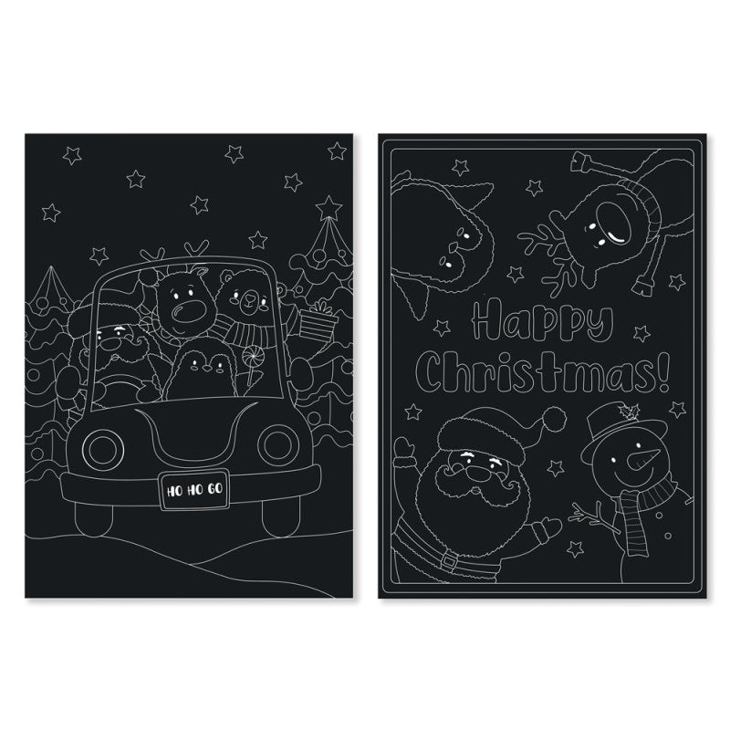 Christmas Scratch Art A4