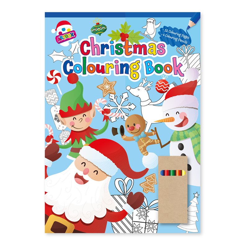 Christmas Colouring Book W/Pencils