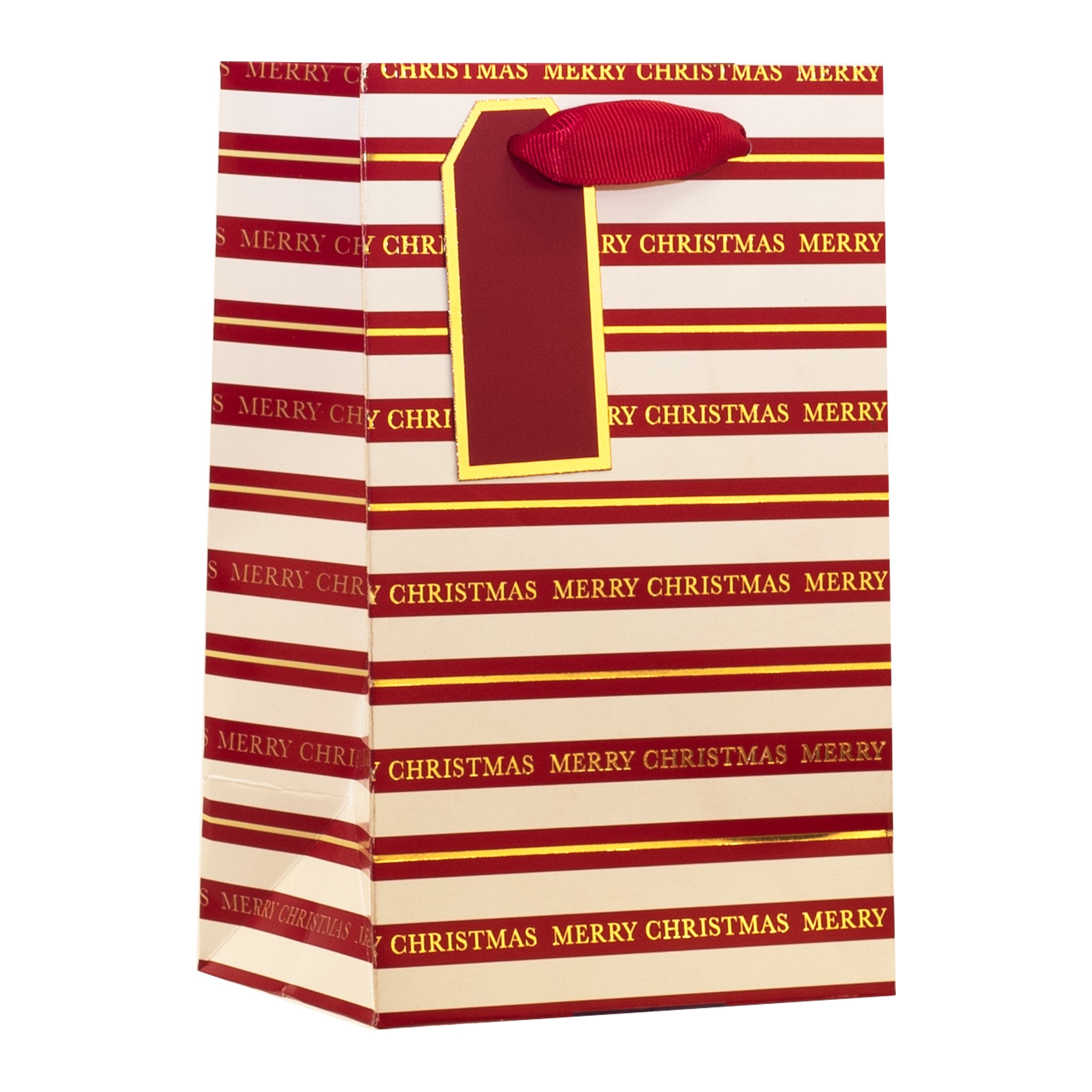 Christmas Stripe Gift Bag Small 6pk