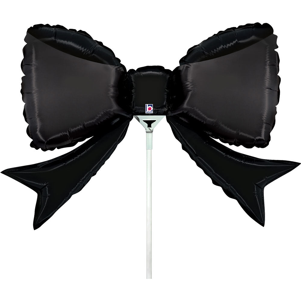 Grabo Black Bow 14" Air Fill Foil Balloon