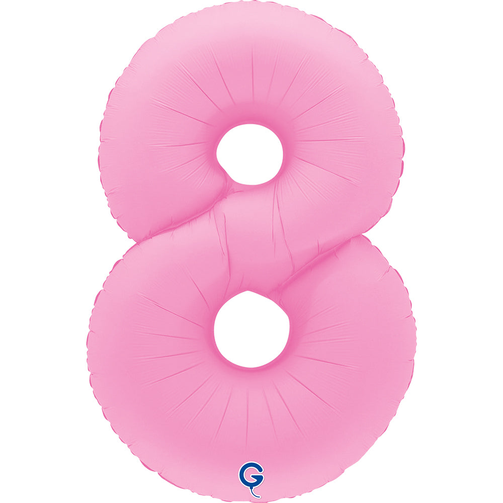 Grabo Foil Balloon Matte Sakura Pink 40" Number 8