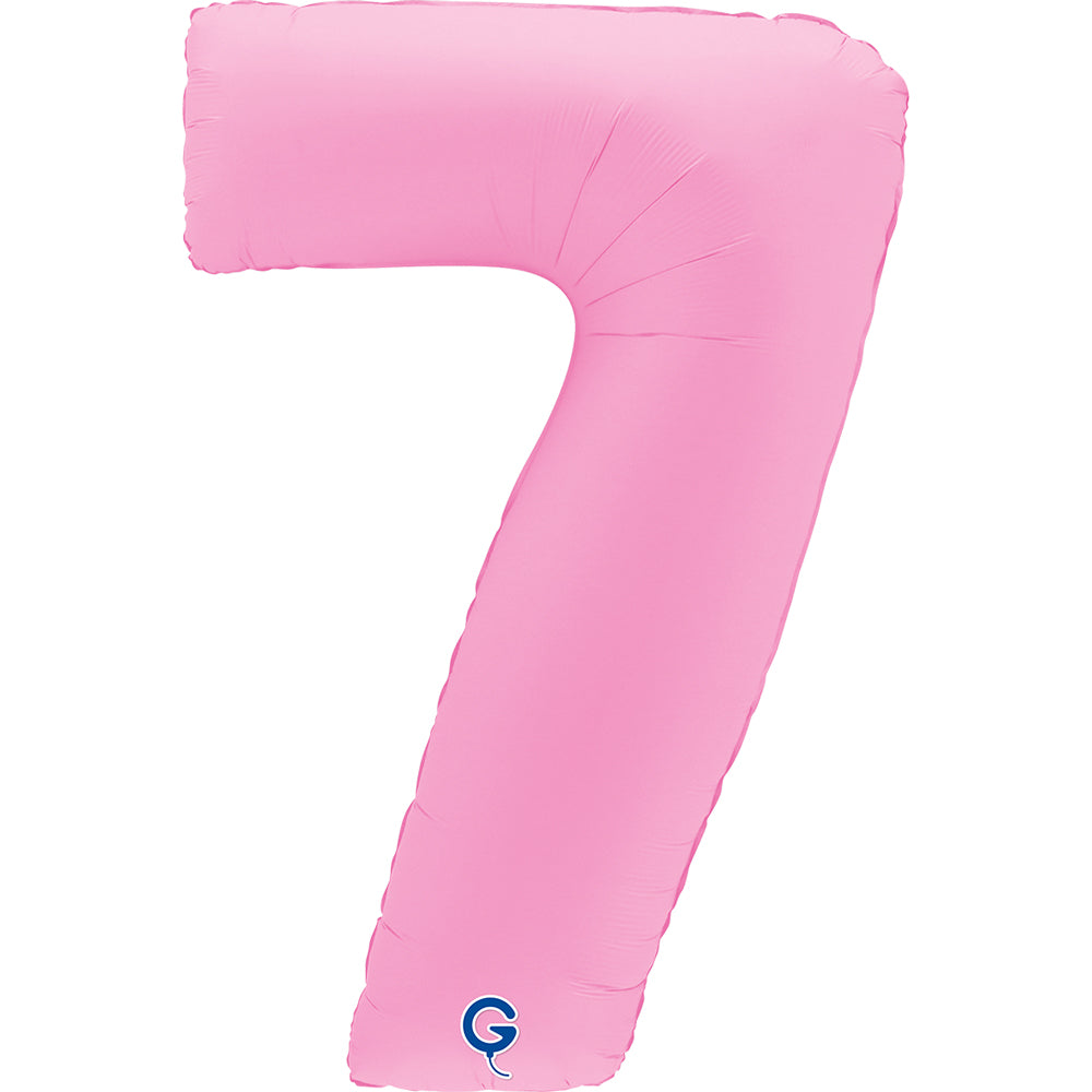 Grabo Foil Balloon Matte Sakura Pink 40" Number 7