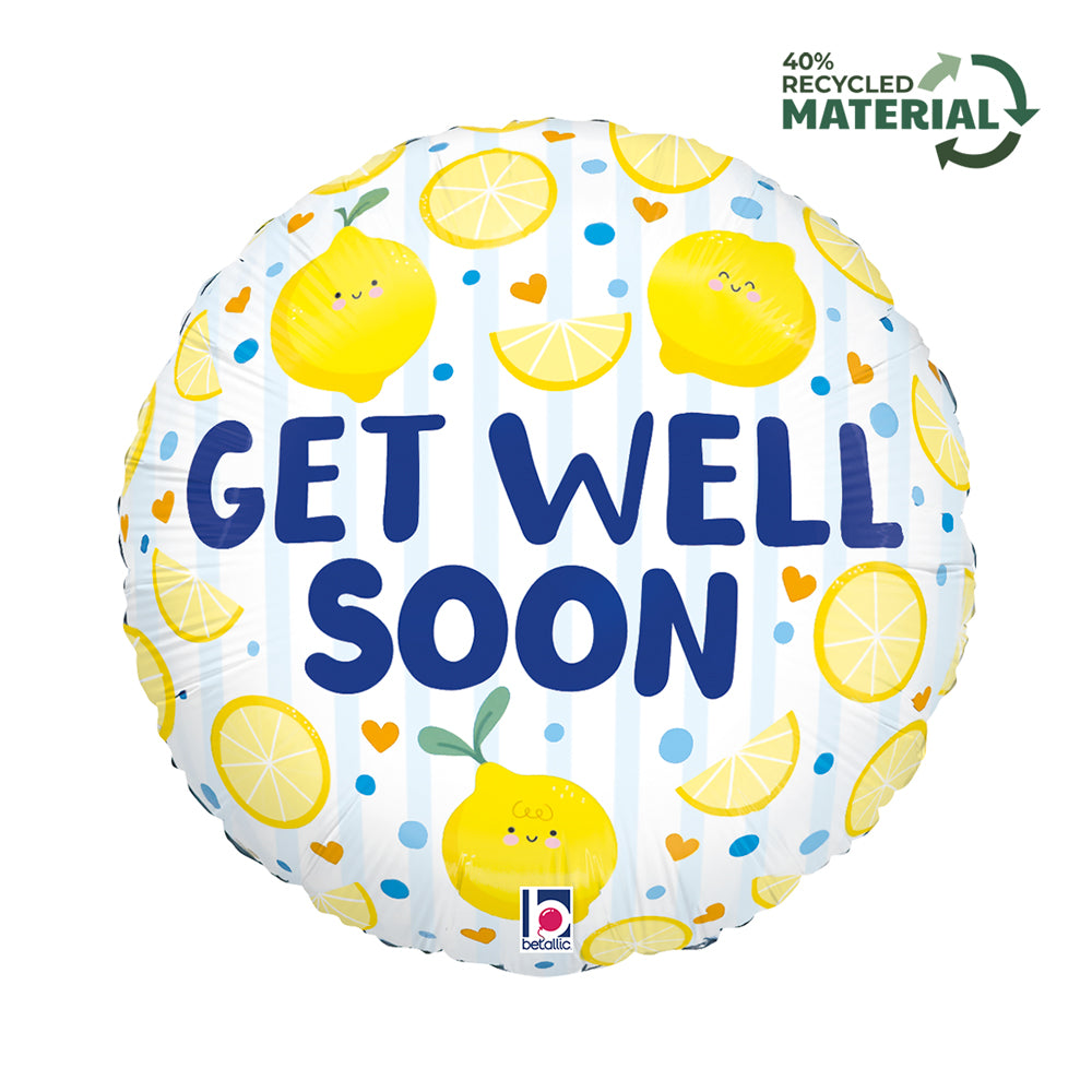 Grabo Get Well Soon Lemons 18" Foil Balloon