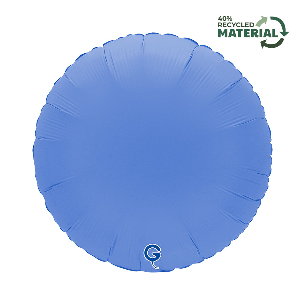 Grabo Soft Matte Lotus Blue 18" Round Foil Balloon