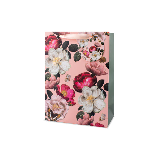 Gift Bag Pink Peonies Medium 6pk