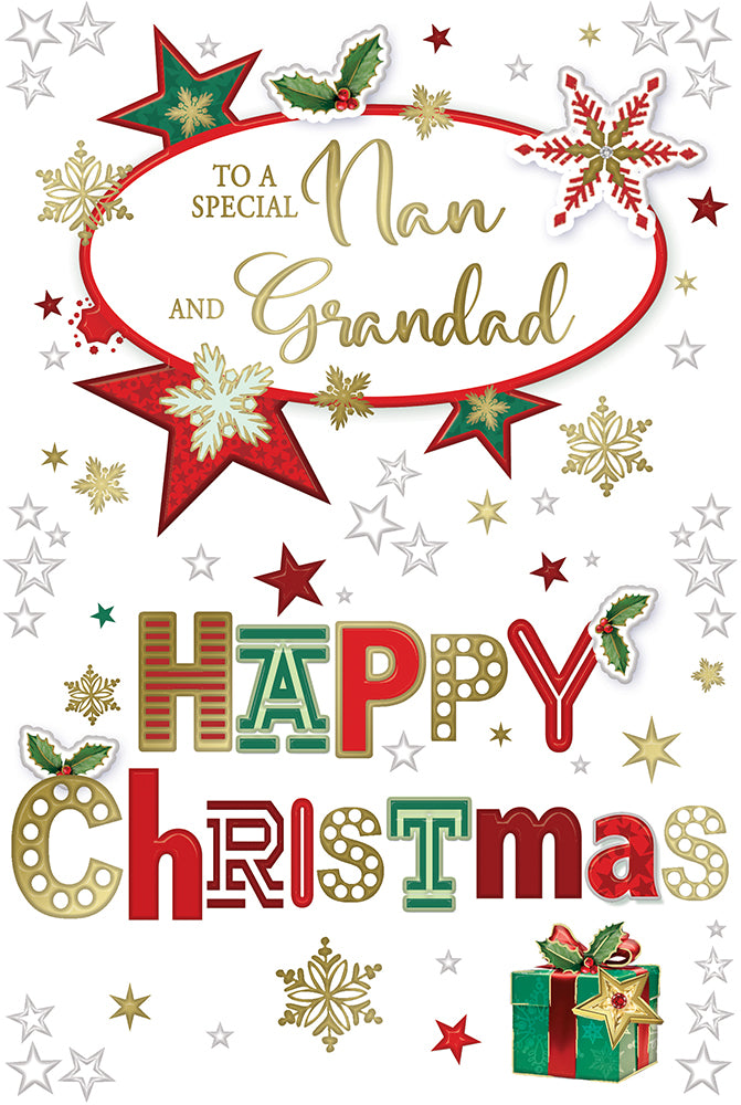 Xpress Yourself C75 Christmas Nan & Grandad 6pk
