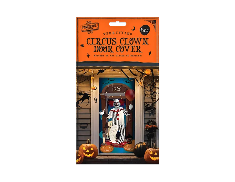 Circus Clown Door Cover 182x76cm