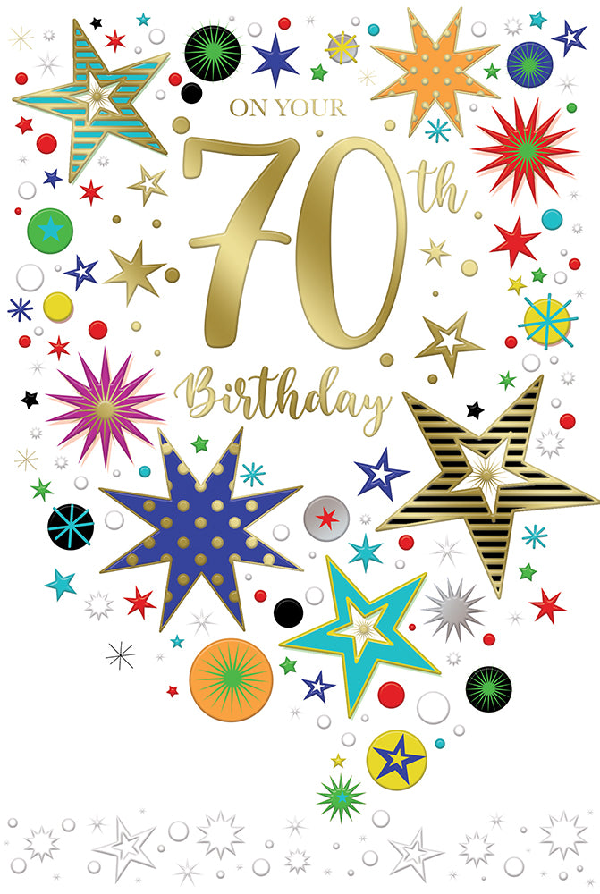 Xpress Yourself C75 Birthday Age 70 6pk