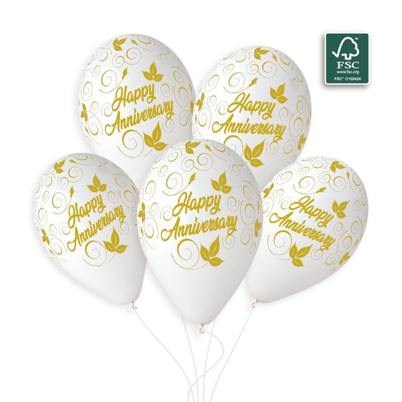 Gemar Communion White 13" Latex Balloons 6pk