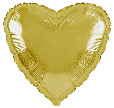 Flexmetal Gold 18" Heart Foil Balloon