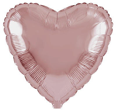 Flexmetal Rose Gold 18" Heart Foil Balloon