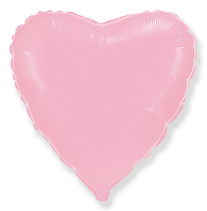 Flexmetal Pastel Pink 18" Heart Foil Balloon