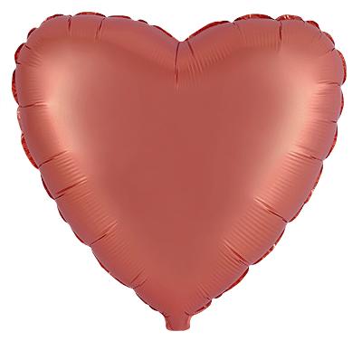 Flexmetal Satin Orange 18" Heart Foil Balloon