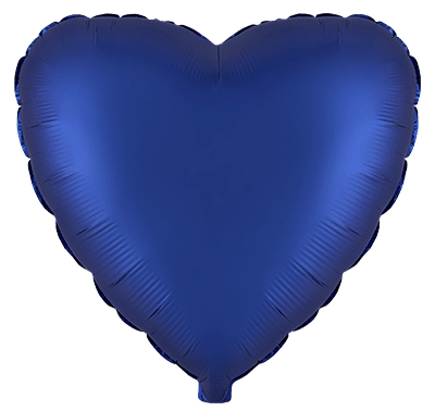 Flexmetal Satin Navy Blue 18" Heart Foil Balloon