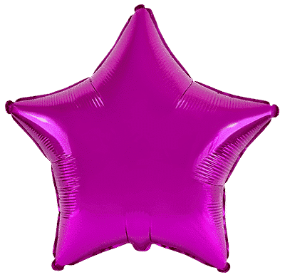 Flexmetal Fuchsia 18" Star Foil Balloon