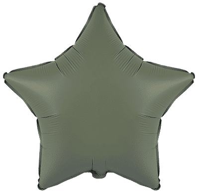 Flexmetal Matte Olive Green 18" Star Foil Balloon