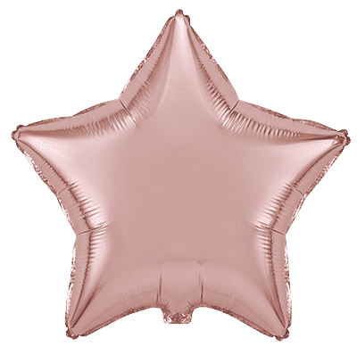 Flexmetal Rose Gold 18" Star Foil Balloon