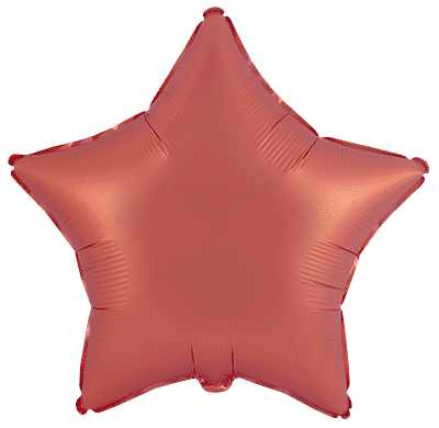 Flexmetal Satin Orange 18" Star Foil Balloon