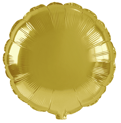 Flexmetal Gold 18" Round Foil Balloon