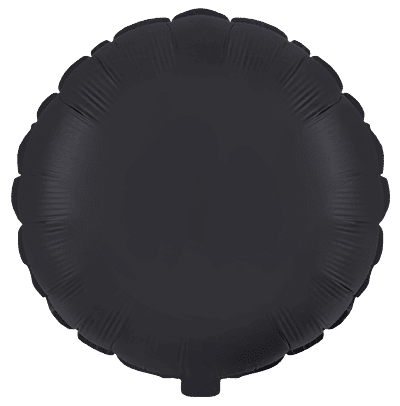 Flexmetal Satin Black 18" Round Foil Balloon