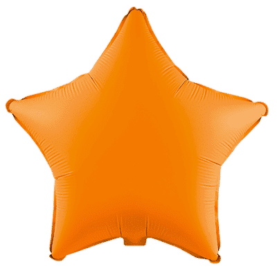 Flexmetal Fluor Orange 18" Star Foil Balloon