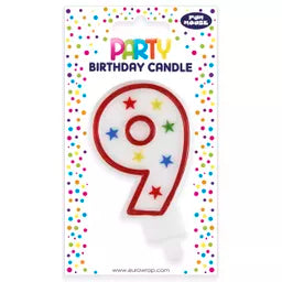 Eurowrap Party Candle Number 9
