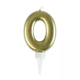 Eurowrap Party Candle Number 0 Gold