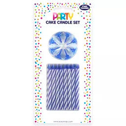 Eurowrap Party Candle Set Blue