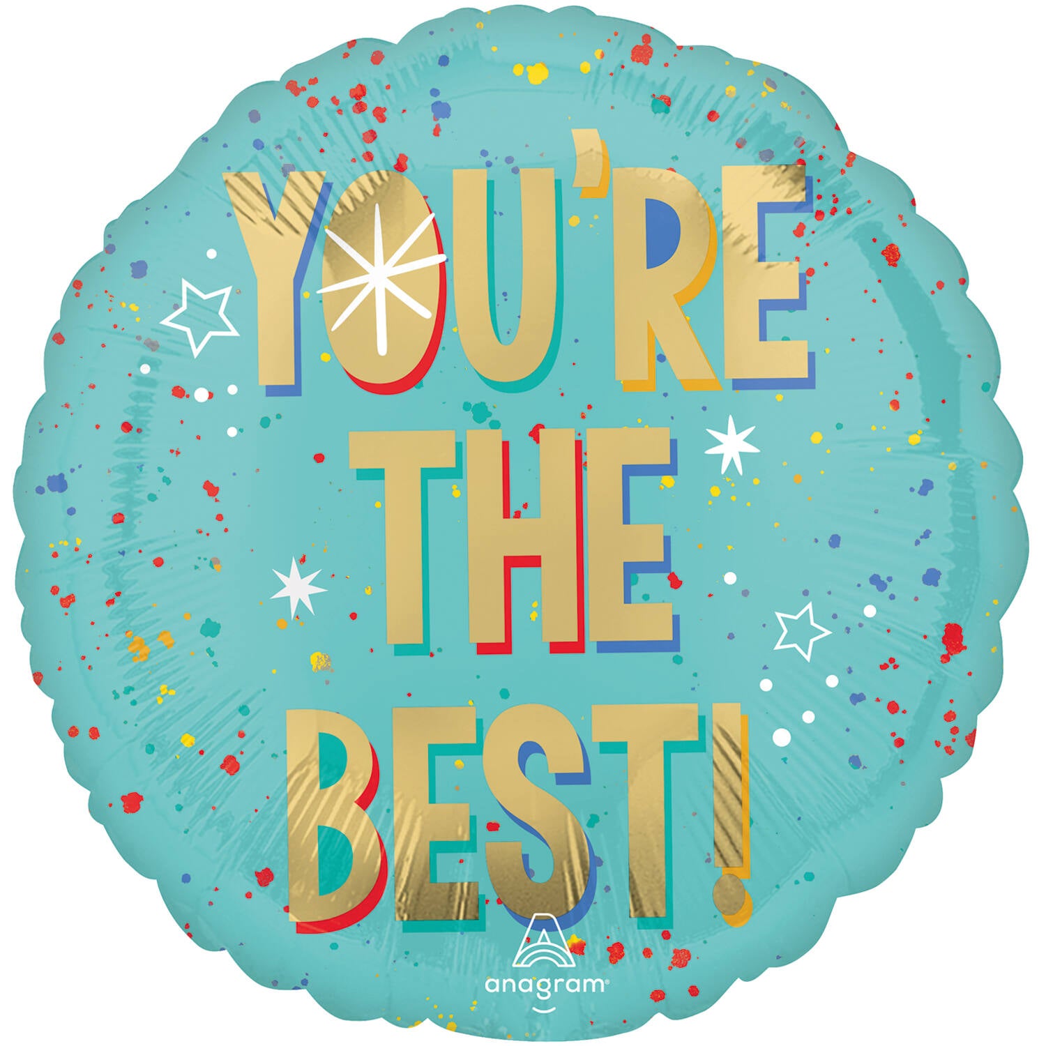 Anagram You're The Best Splash 18" Foil Balloon