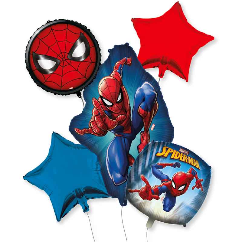 Procos Spiderman Foil Balloon Bouquet 5pc