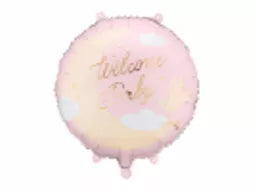 PartyDeco Welcome Baby Pink Moon 18" Foil Balloon
