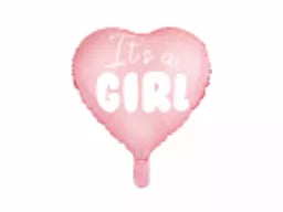 PartyDeco It's A Girl Pink Heart 18" Foil Balloon