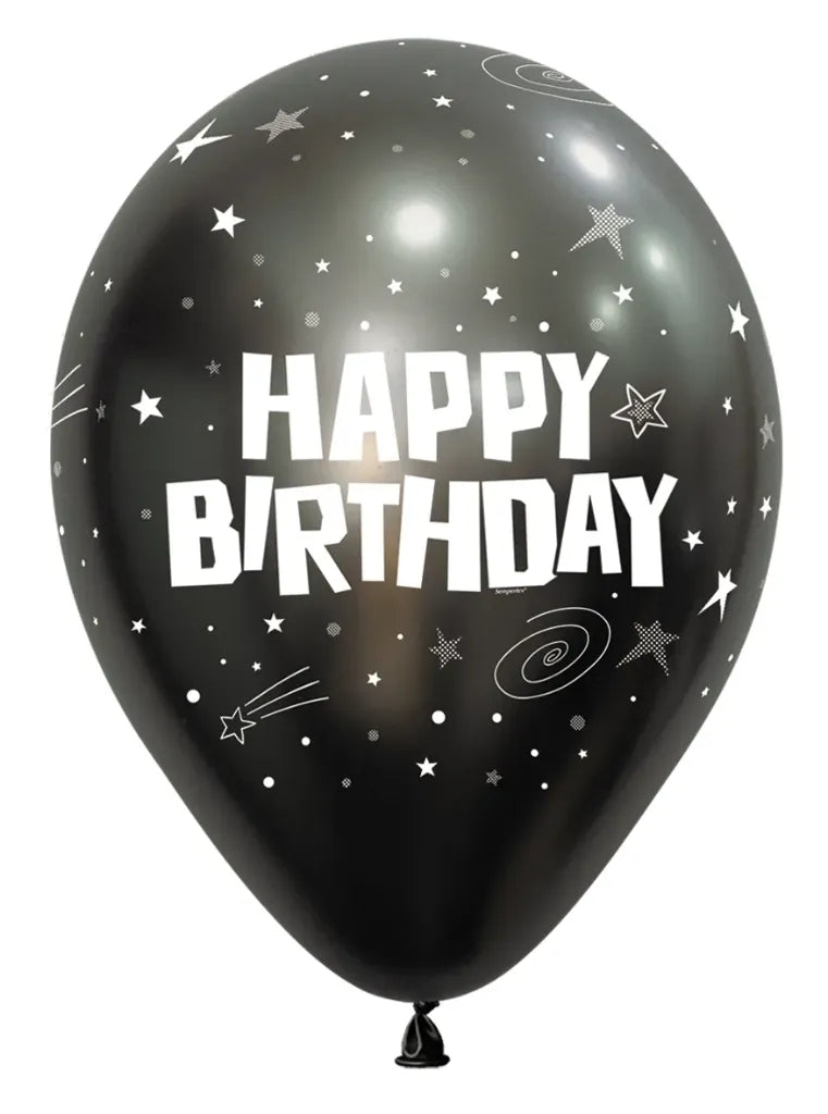 Sempertex Midnight Grey Birthday 12" Latex 12pk