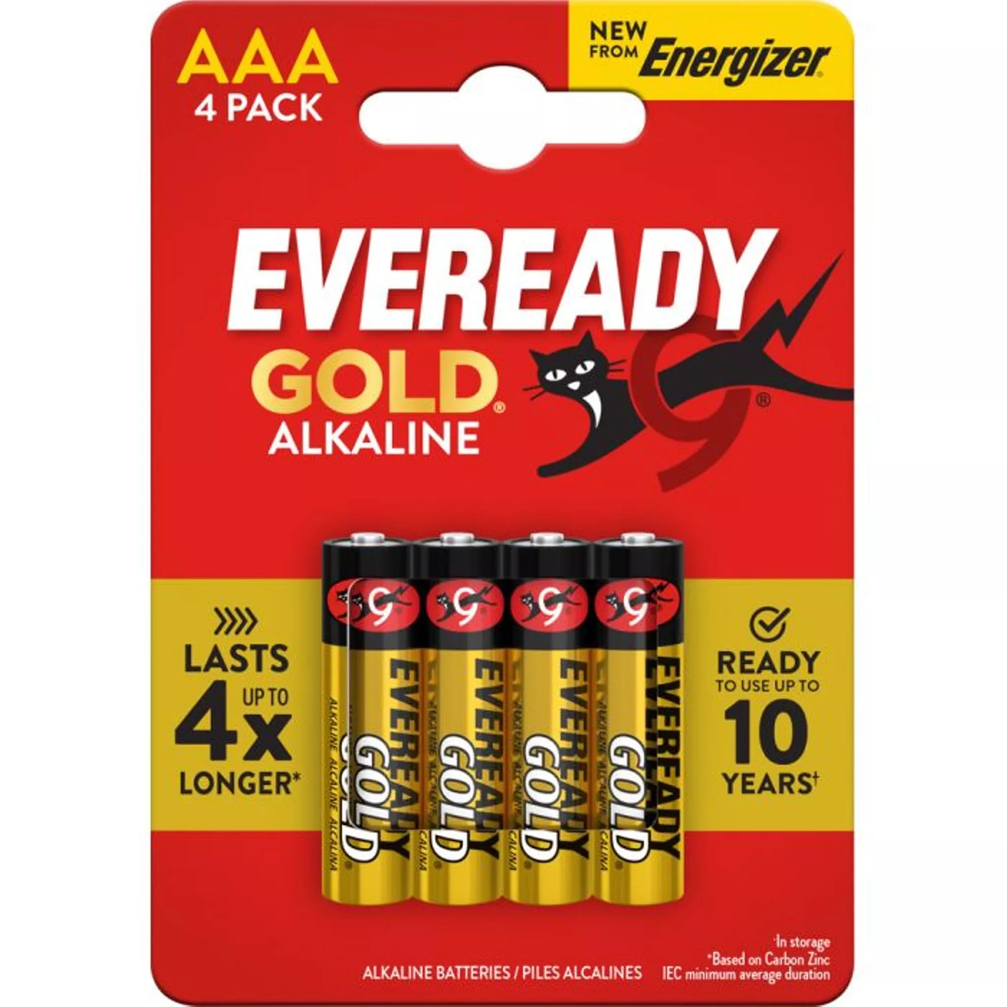 Eveready Batteries Gold AAA 4pk