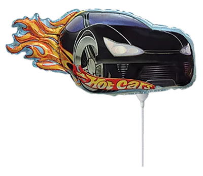Flexmetal Black Racing Hot Cars 14" Foil Balloon