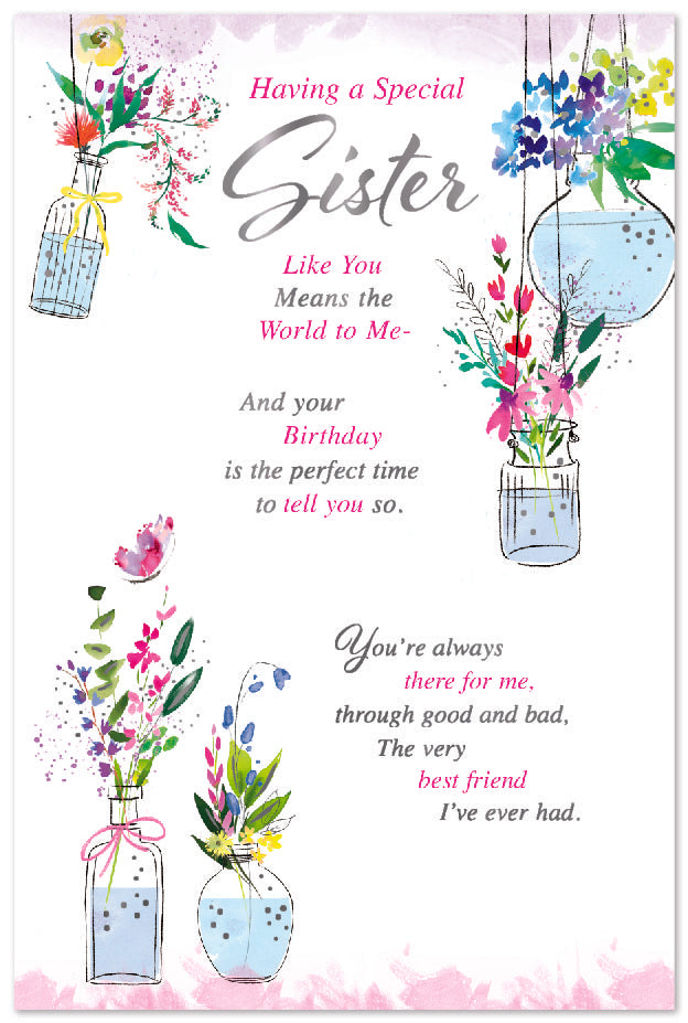 Special Days C75 Birthday Sister 6pk