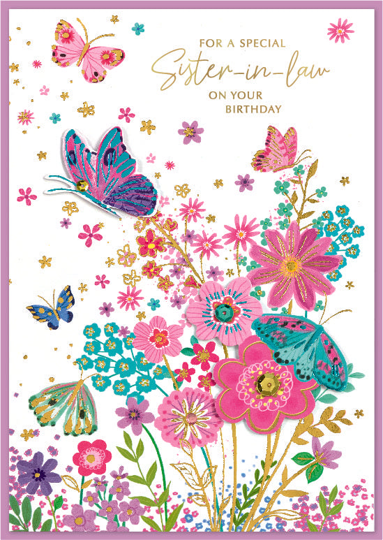 Isabel's Garden C50 Birthday Sister In Law 6pk