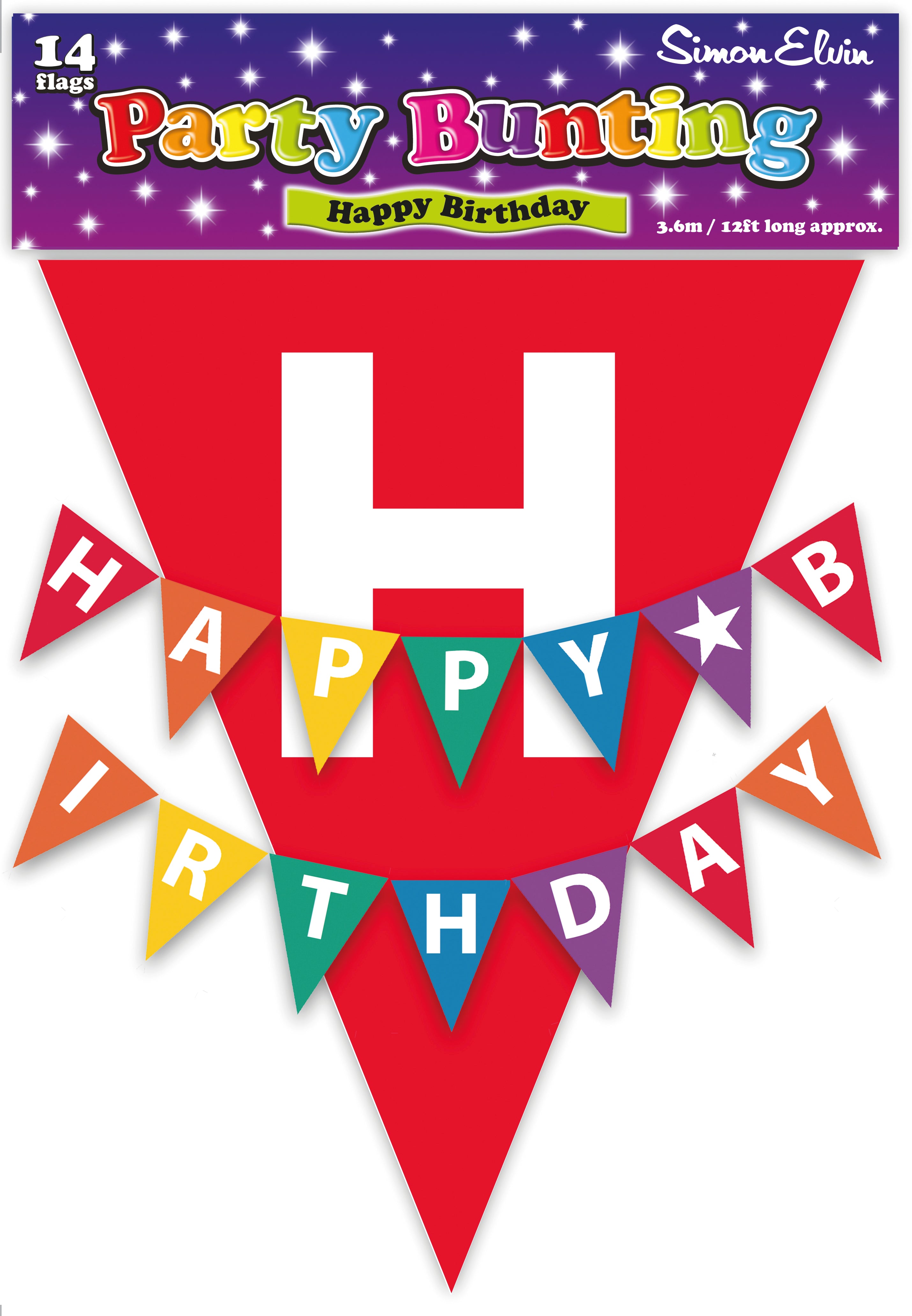 Simon Elvin Happy Birthday Bunting 12ft