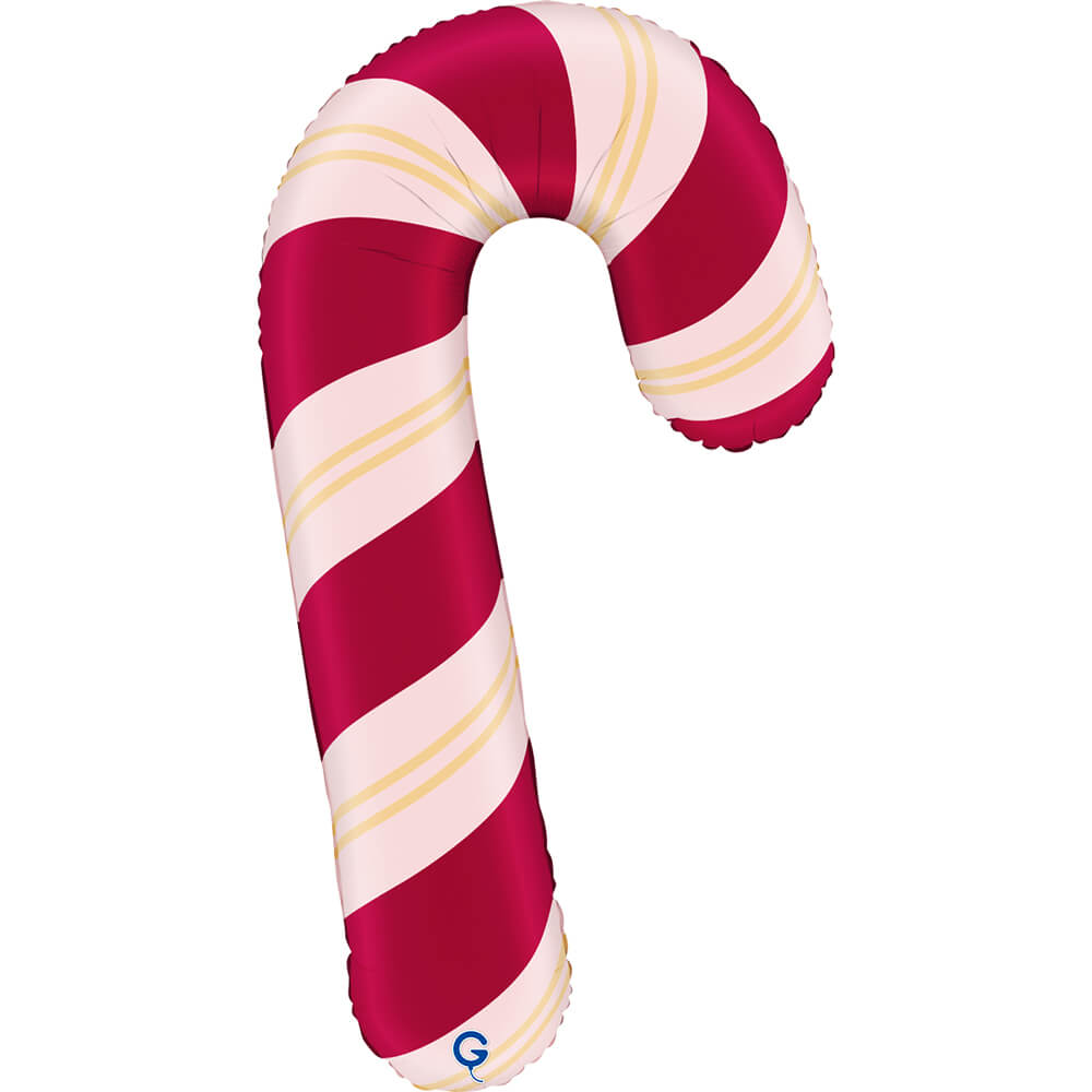 Grabo Satin Cherry Candy Cane 35" Foil Balloon
