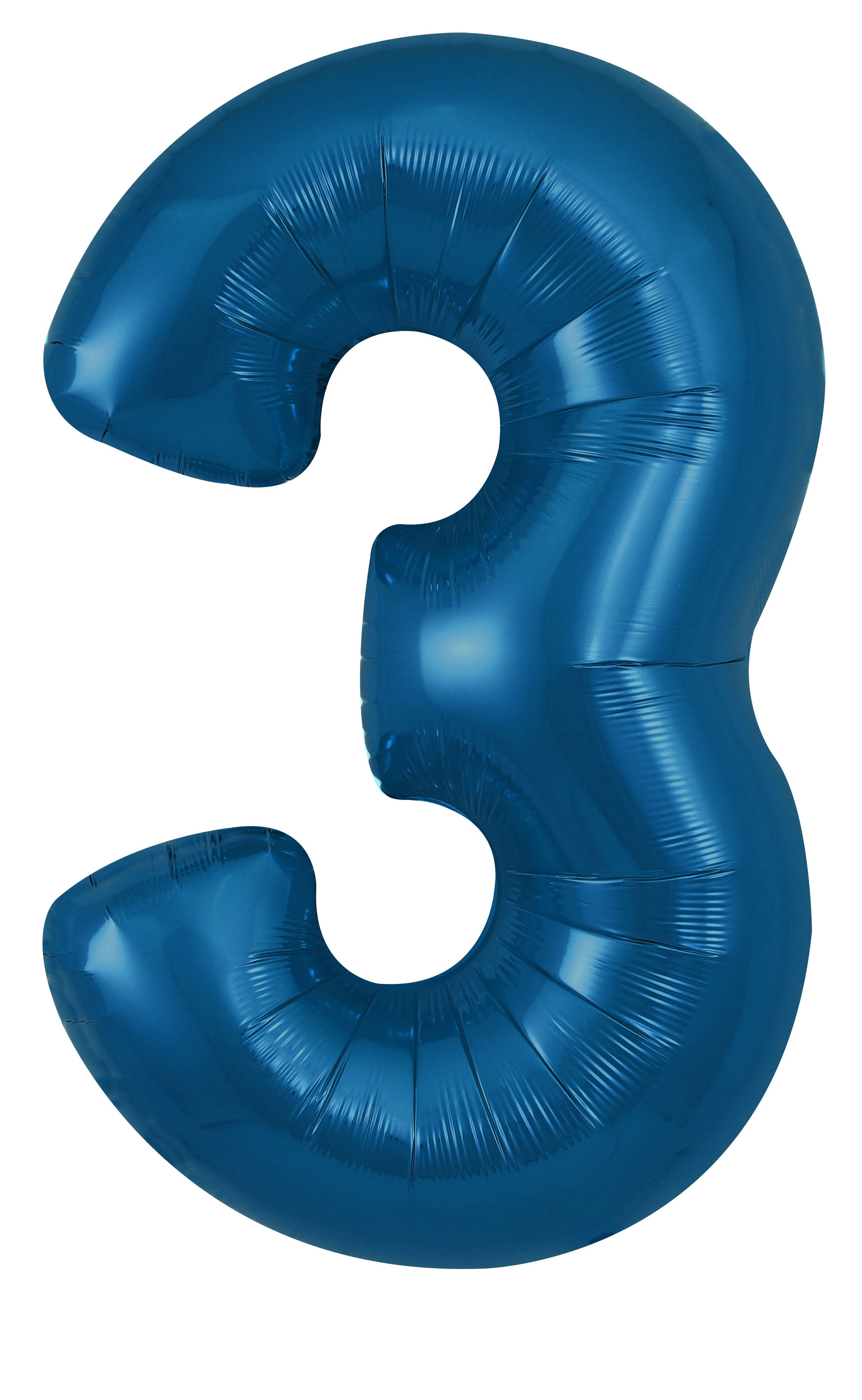Oaktree Foil Balloon Metallic Navy 34" Number 3