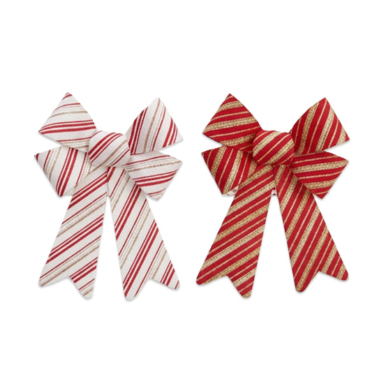Candy Stripes Glitter Bow (Design May Vary)