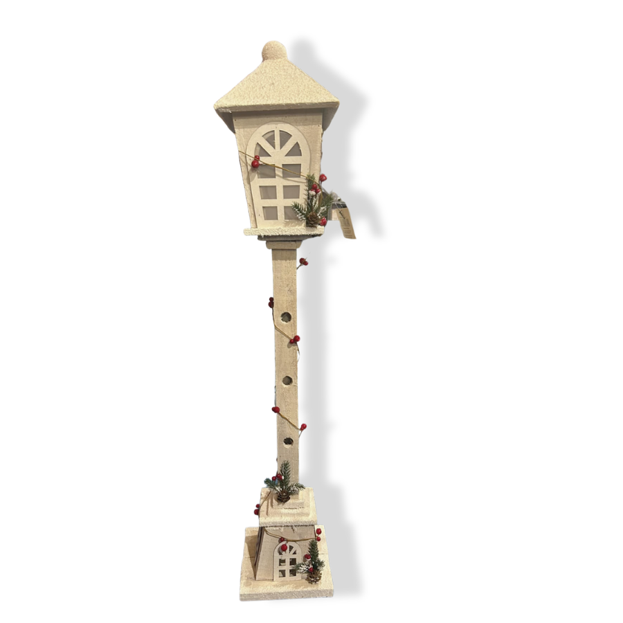 Tiger Feet Wooden Street Lamp White 100cm